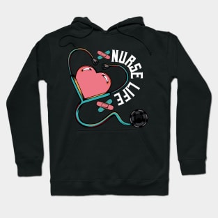 Nursing - Nurse Life - Stethoscope Heart Medical Nursing Hoodie